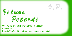 vilmos peterdi business card